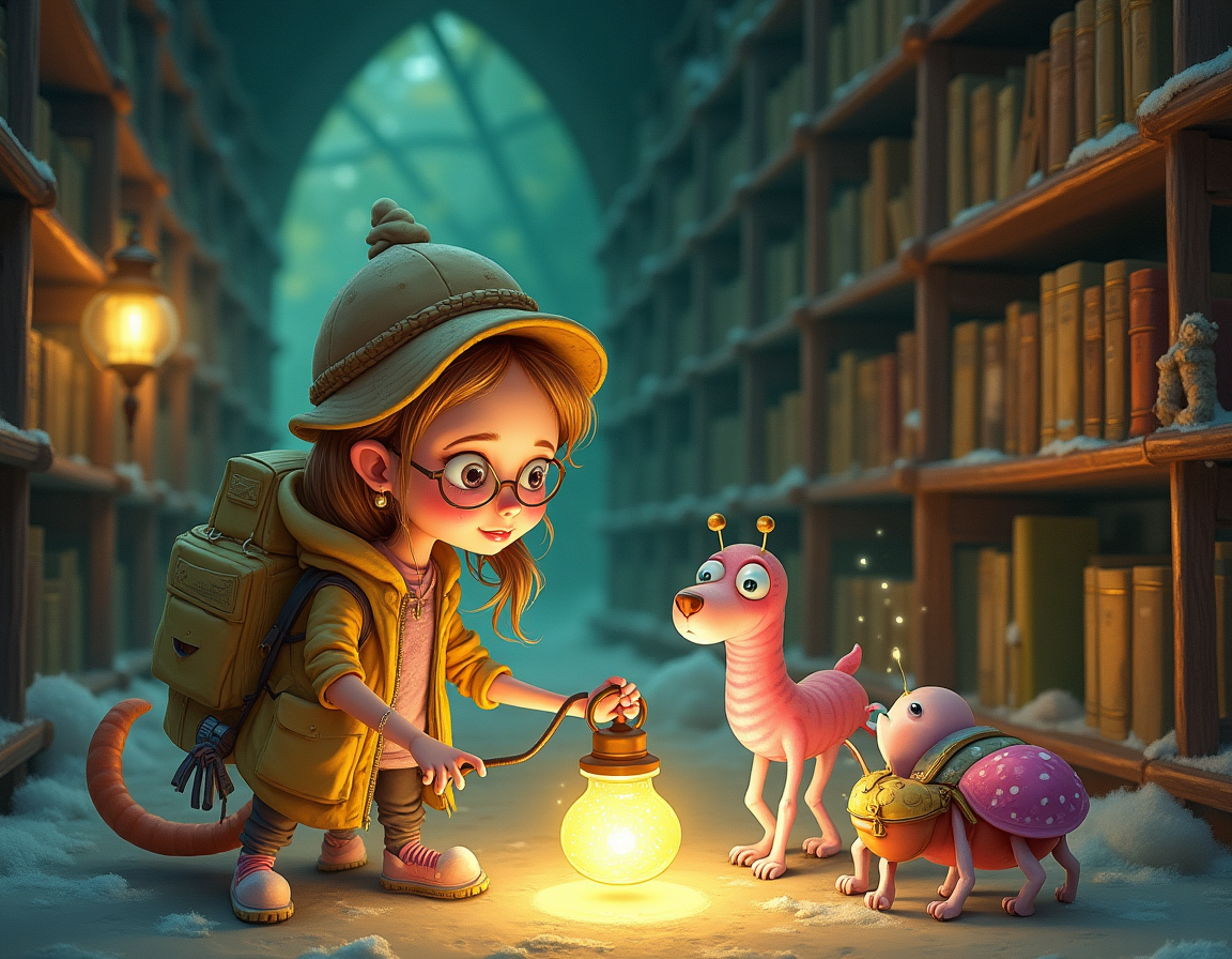 The whole squad in the library bone-vanish chaos